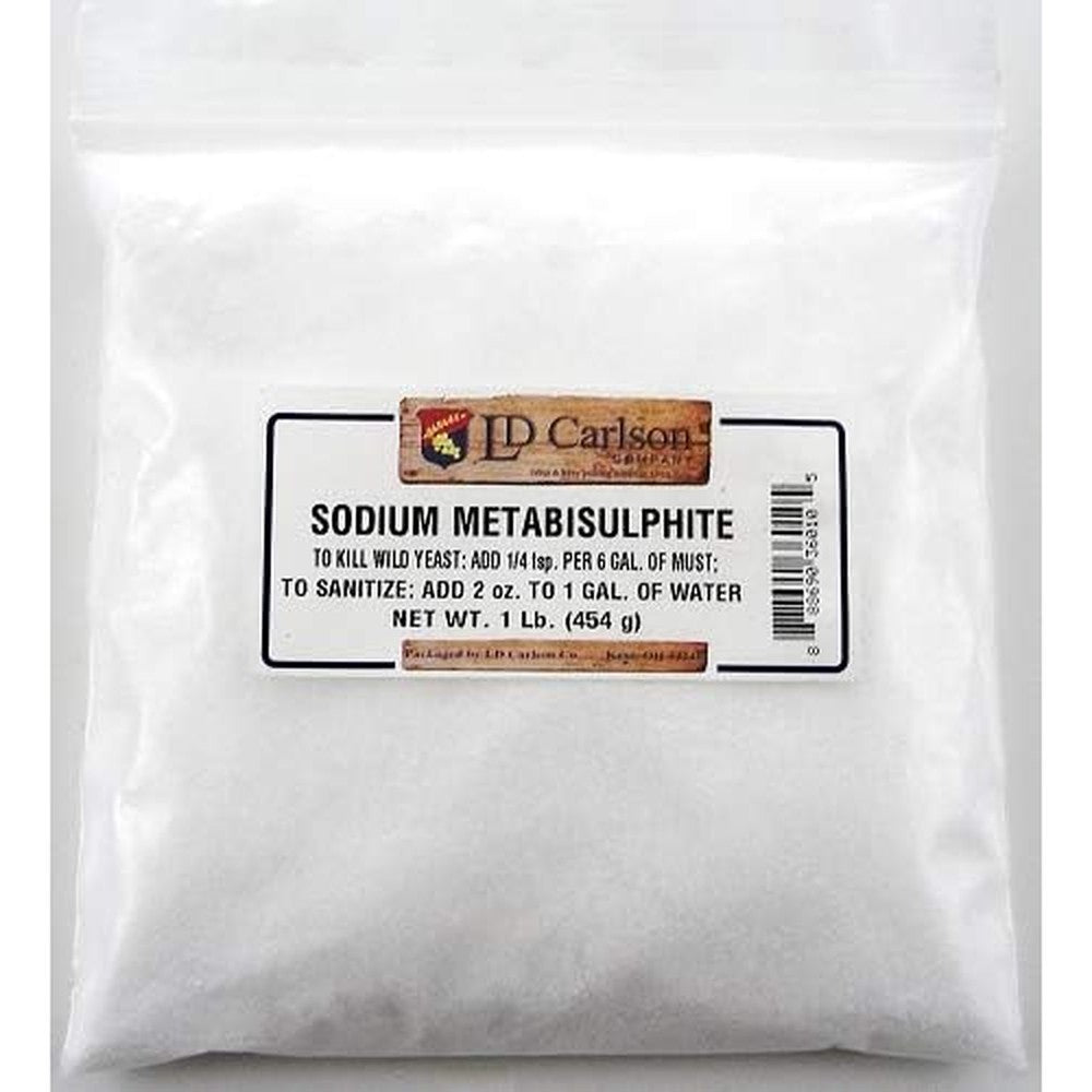 The Homebrew Shop Sodium Metabisulphite 1 Pound front packaging view food grade brewing stabilizer