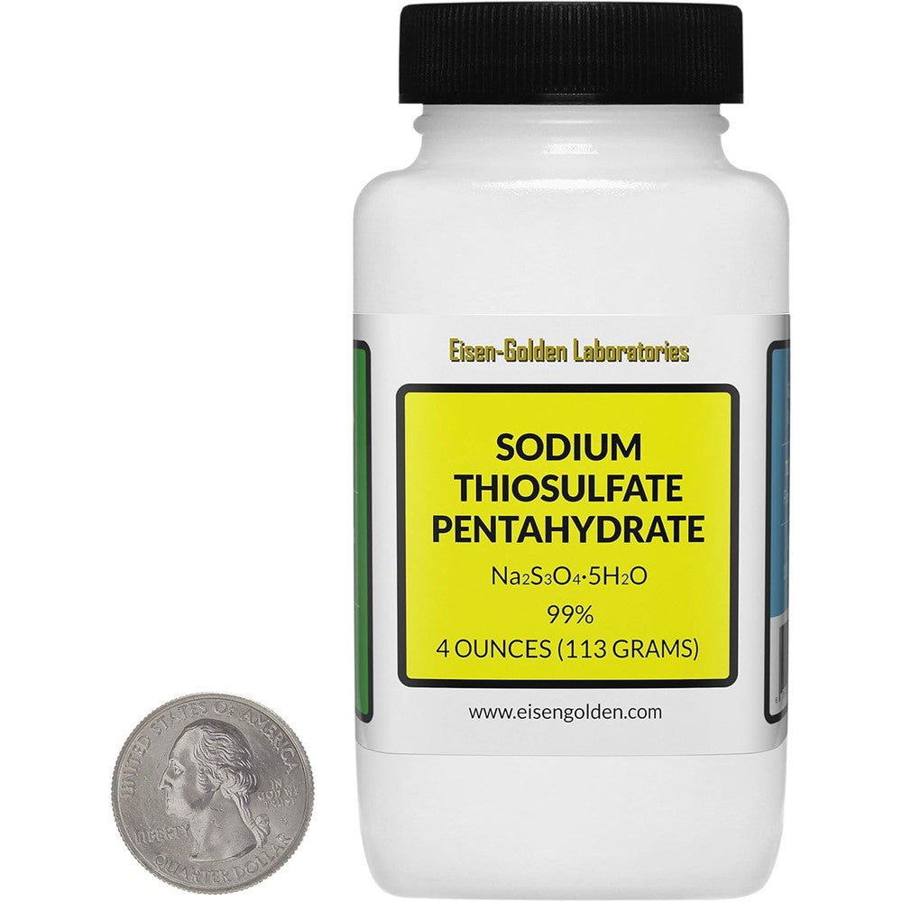 Eisen-Golden Laboratories Sodium Thiosulfate 4 Ounces front view high purity laboratory chemical