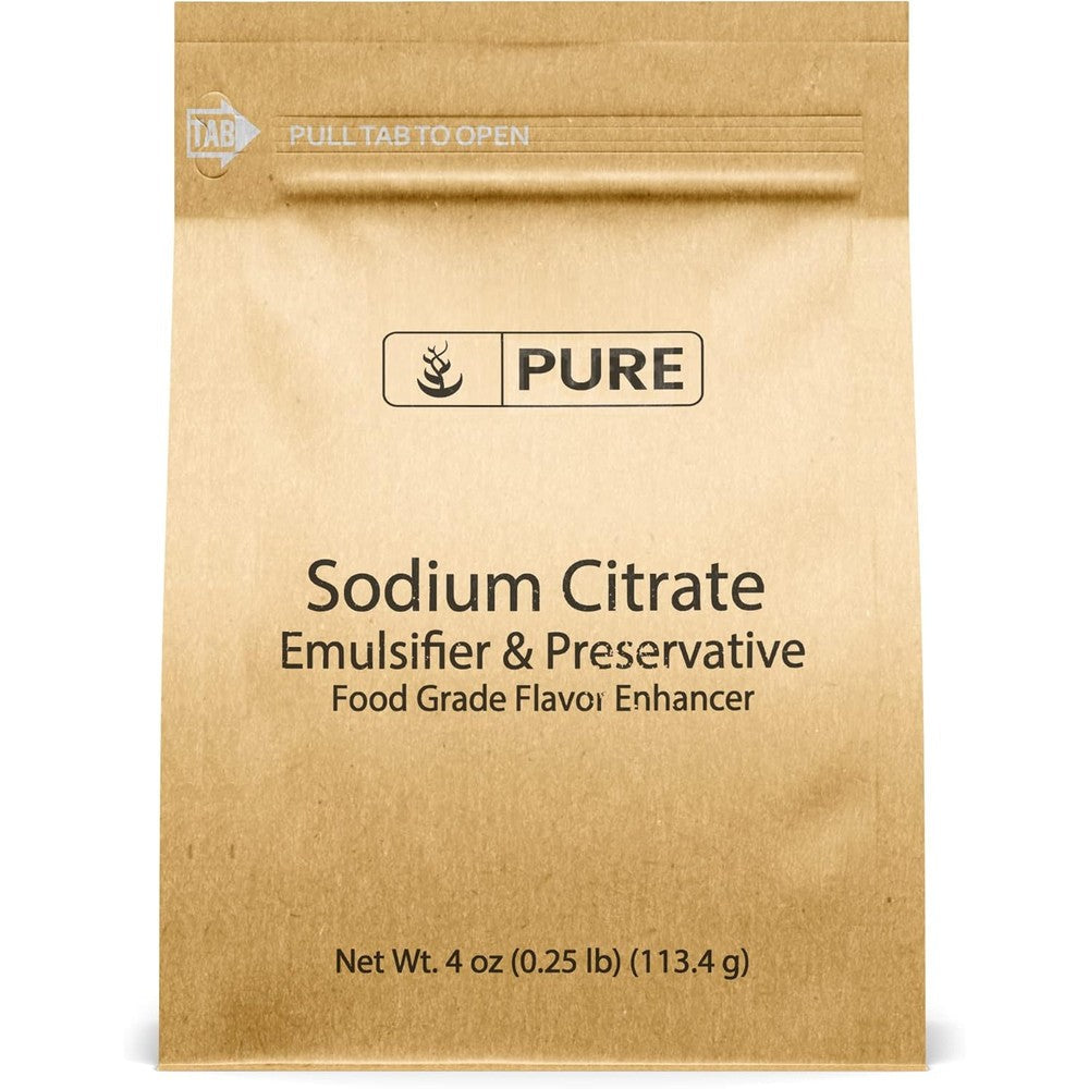 Pure Original Ingredients Sodium Citrate front view food grade emulsifier