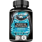 Apollo's Hegemony Sodium Butyrate 570 mg front bottle view showing vegan capsules packaging