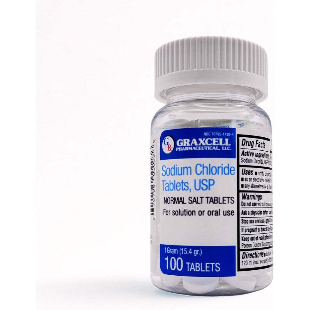 Graxcell Sodium Chloride 1 Gram front view bottle showing product details