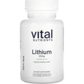 Vital Nutrients Lithium Orotate 20mg 90 Capsules front view supplement bottle