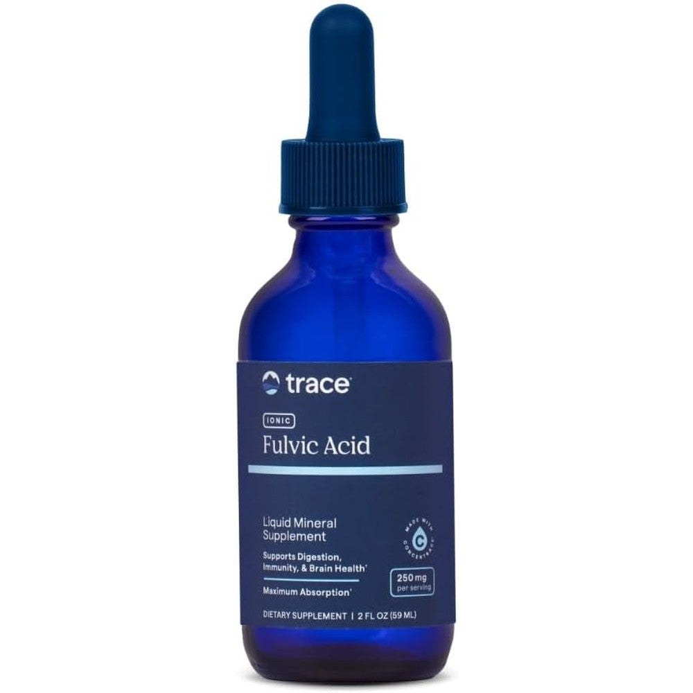 Trace Minerals Research Ionic Fulvic Acid liquid supplement front view bottle for cellular absorption