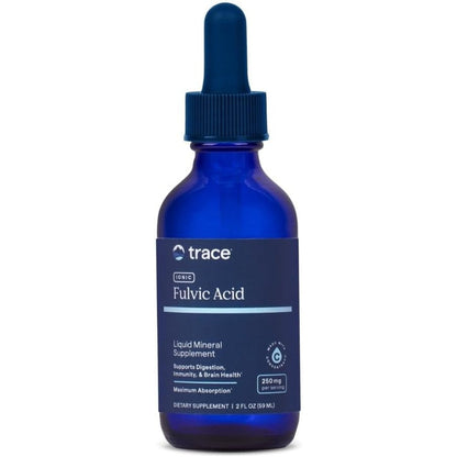 Trace Minerals Research Ionic Fulvic Acid liquid supplement front view bottle for cellular absorption