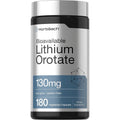 Horbäach Lithium Orotate 130mg 180 Vegetarian Capsules front view bottle