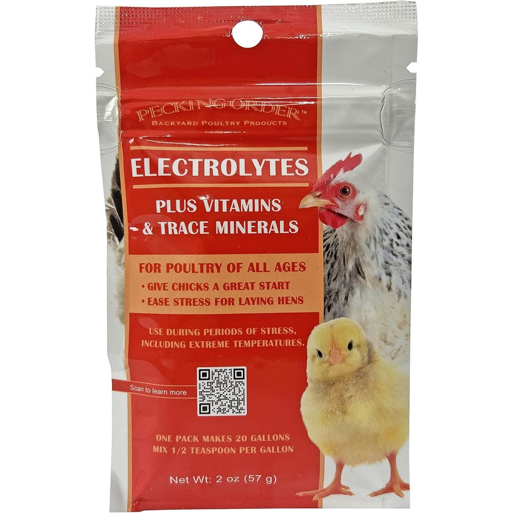 Pecking Order Electrolytes Plus Vitamins and Trace Minerals two ounce packet front view