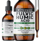 The Healthy Life 4 Me organic fulvic acid drops front view bottle
