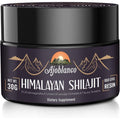 Ajoblanco shilajit resin jar front view showing packaging and label details.