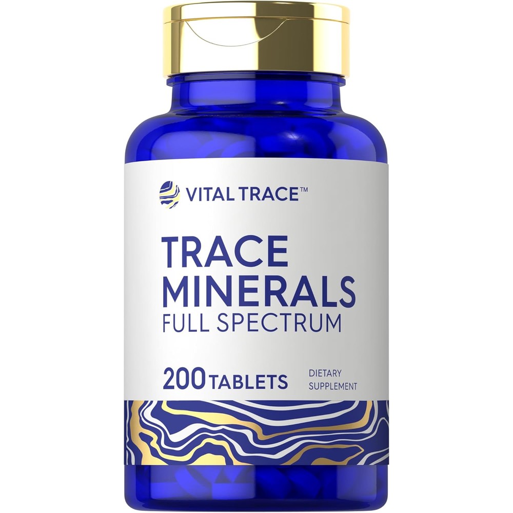 Carlyle Trace Minerals Full Spectrum 200 Tablets bottle front view showing product labels and brand logo