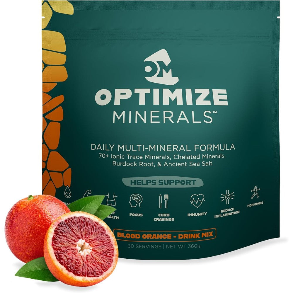 Optimize Minerals Multi Mineral Daily Formula front view packaging for hydration