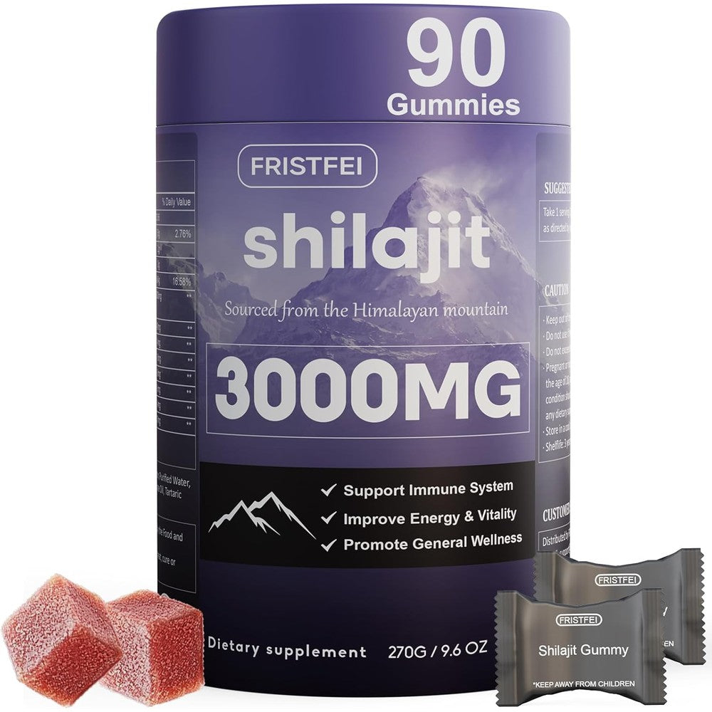 Fristfei Himalayan Shilajit 90 Gummies front view bottle for natural energy support