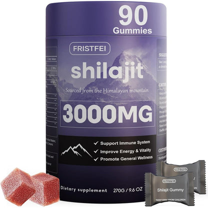 Fristfei Himalayan Shilajit 90 Gummies front view bottle for natural energy support