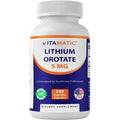 Vitamatic lithium orotate 5mg capsules front view bottle packaging
