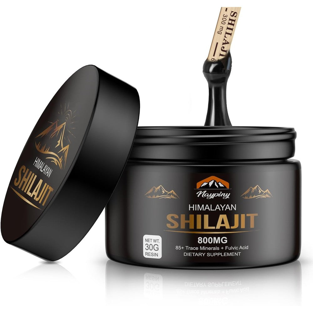 Naypiny Himalayan organic shilajit resin 800mg for energy booster and immune system support.