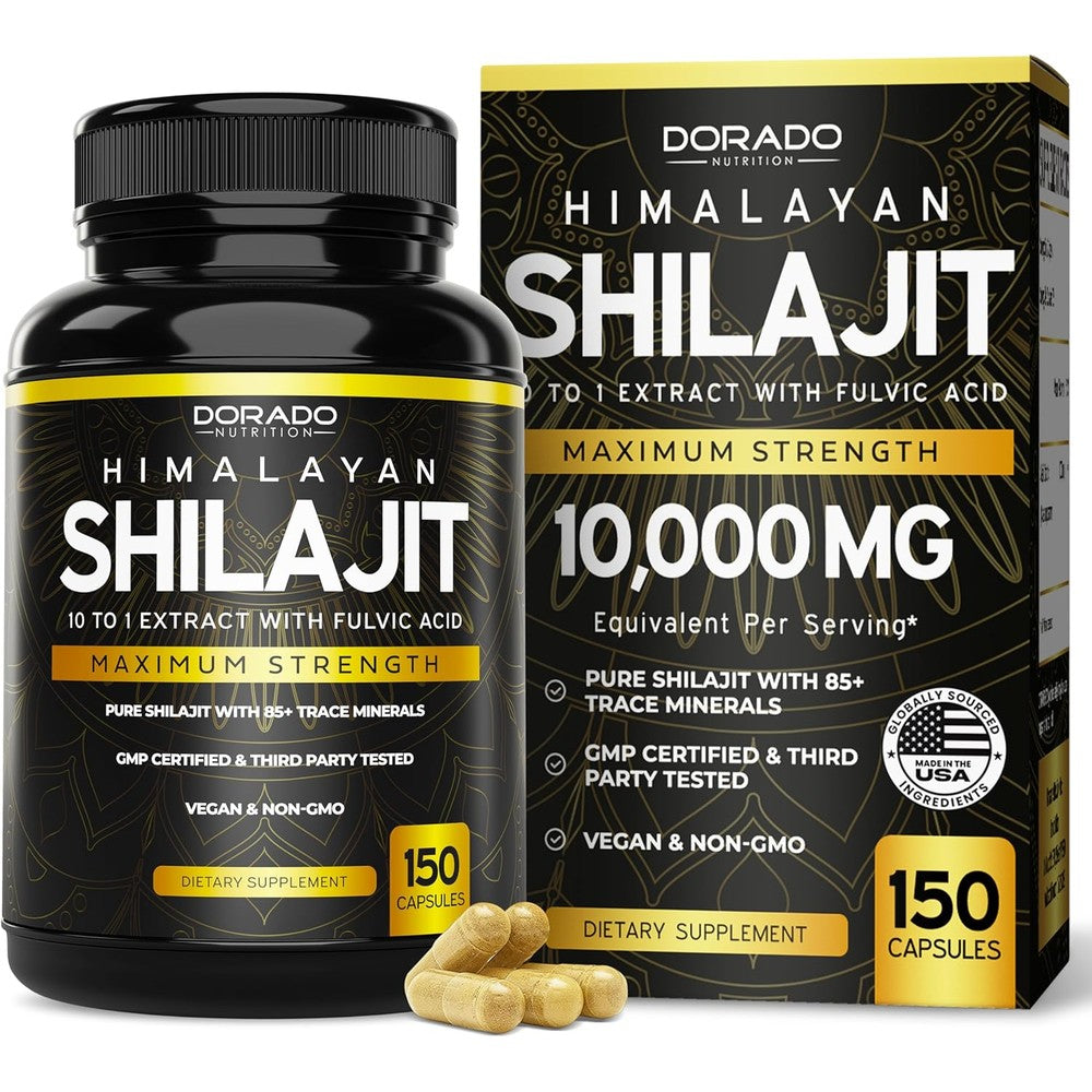 Dorado Nutrition Himalayan shilajit capsules are premium health supplements for an immune boost.