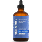 BodyBio ReMineralize bottle front view for hydration and detox
