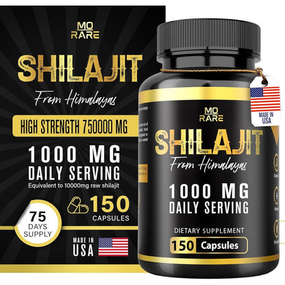 Morare Himalayan Shilajit Capsules bottle with fulvic acid and minerals supplements