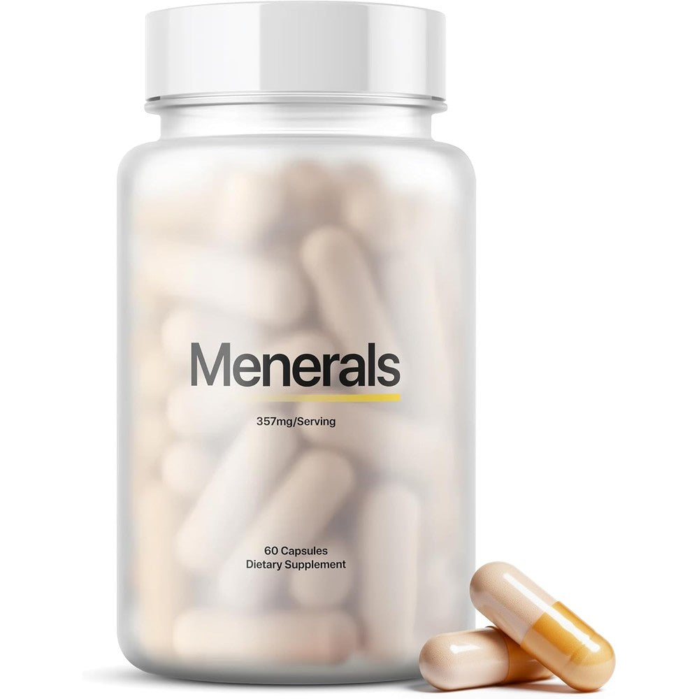 Menerals men's multivitamin all in one mineral supplement for daily energy and focus.