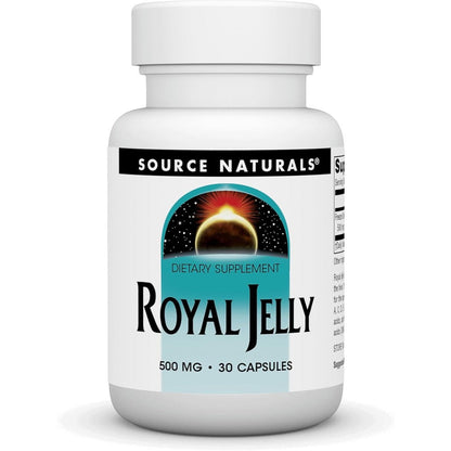 Source Naturals Freeze Dried Royal Jelly 60 Capsules front view bottle for immune health