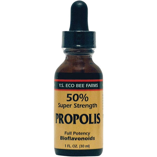 YS Organic Bee Farms Propolis Tincture front view authentic immune support supplement