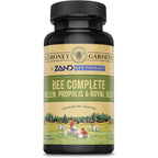 Zand Bee Complete bee pollen propolis and royal jelly capsules front bottle view