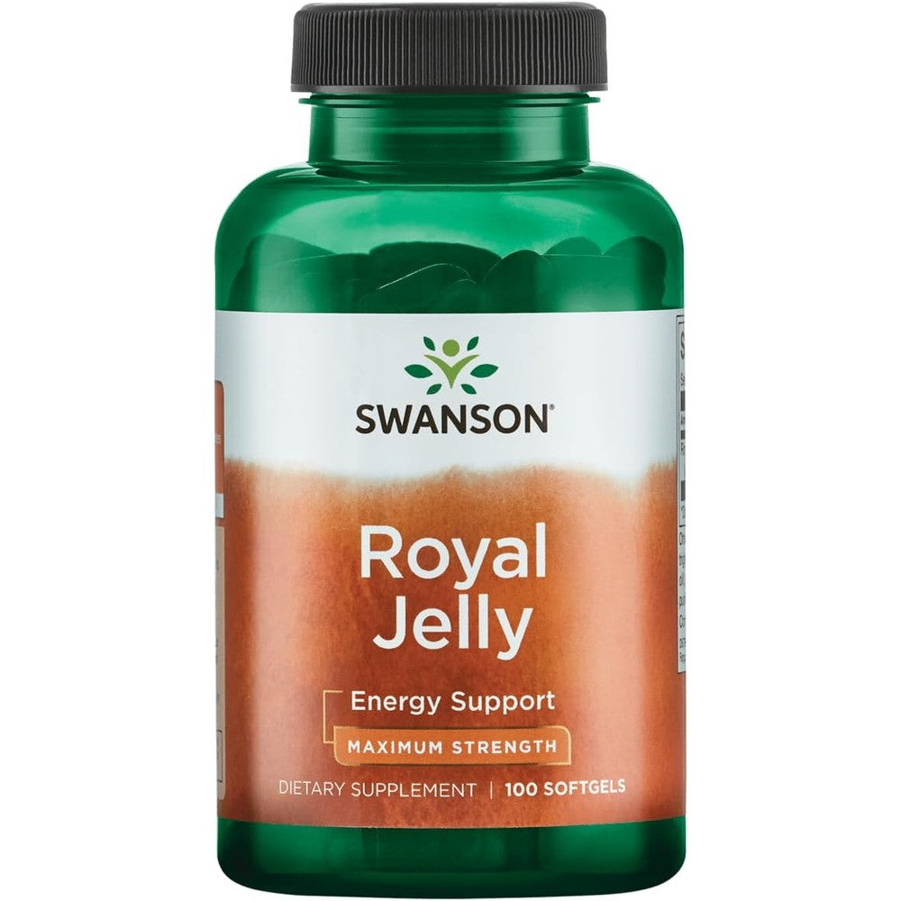 Swanson Royal Jelly 1000mg softgels front bottle view