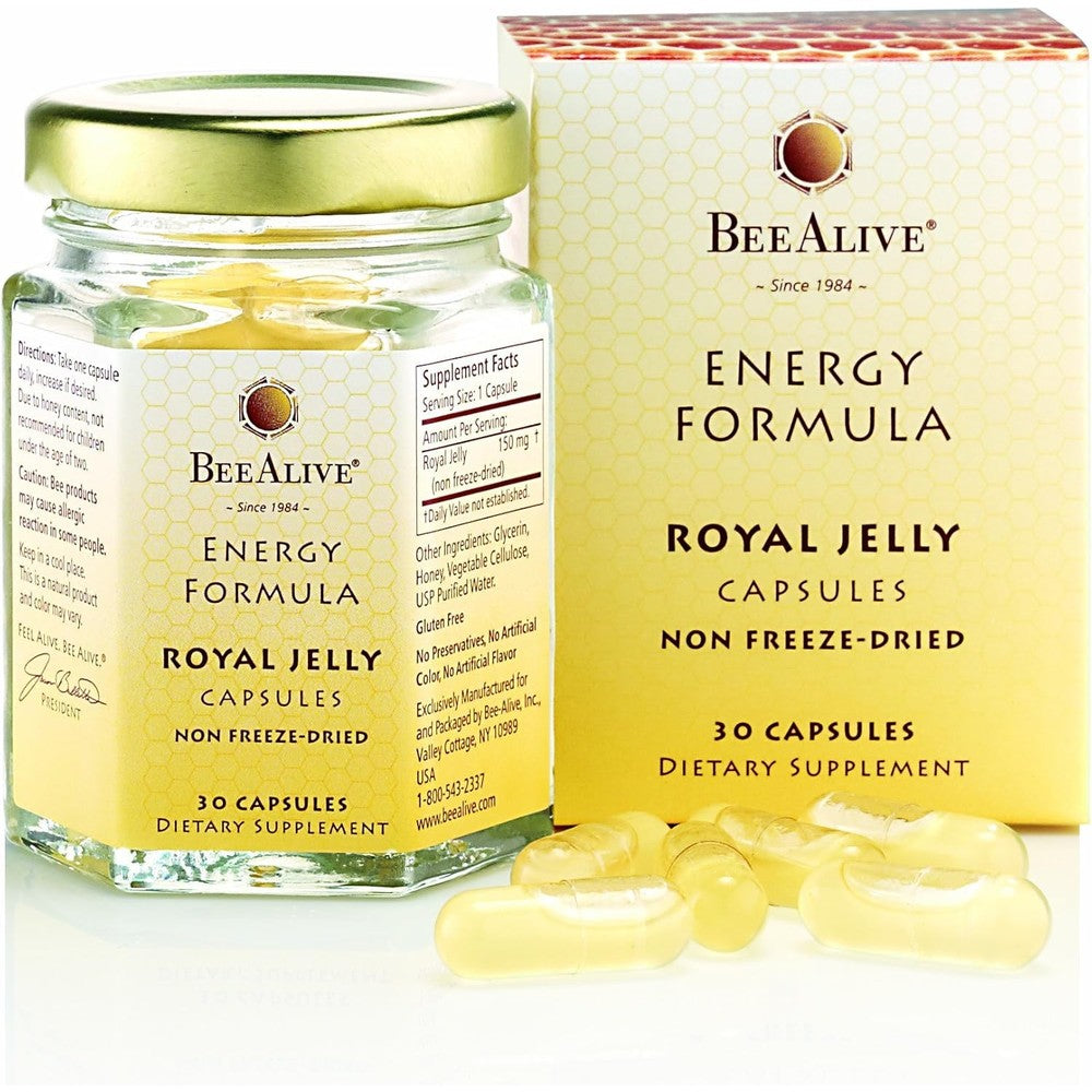 BeeAlive Royal Jelly Energy Formula front view bottle
