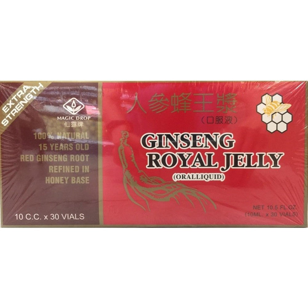 Magic Drop Ginseng Royal Jelly front view nutritional supplement packaging