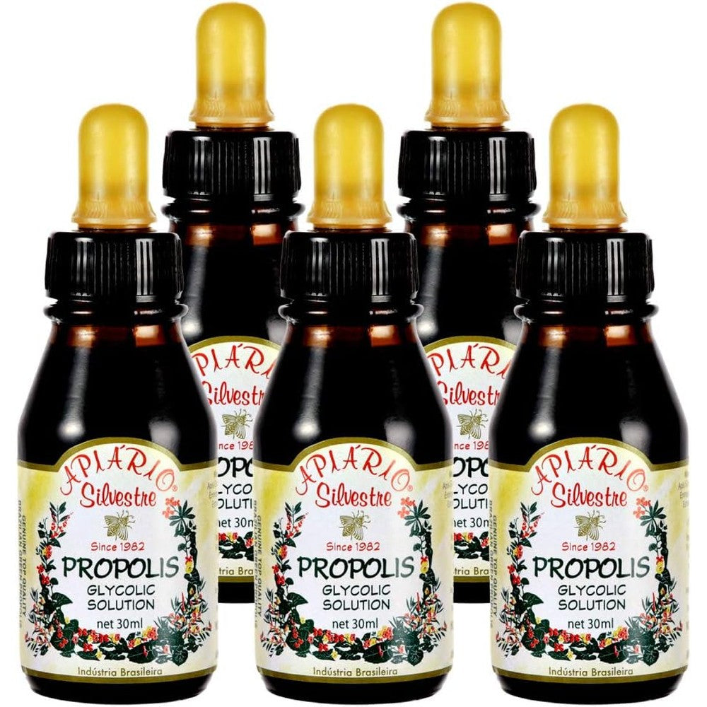 Apiario Silvestre Brazilian Green Propolis Liquid Extract front view bottles