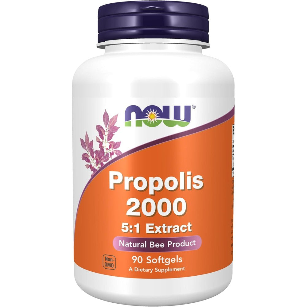 Now Foods Propolis 2000 mg softgels front view bottle