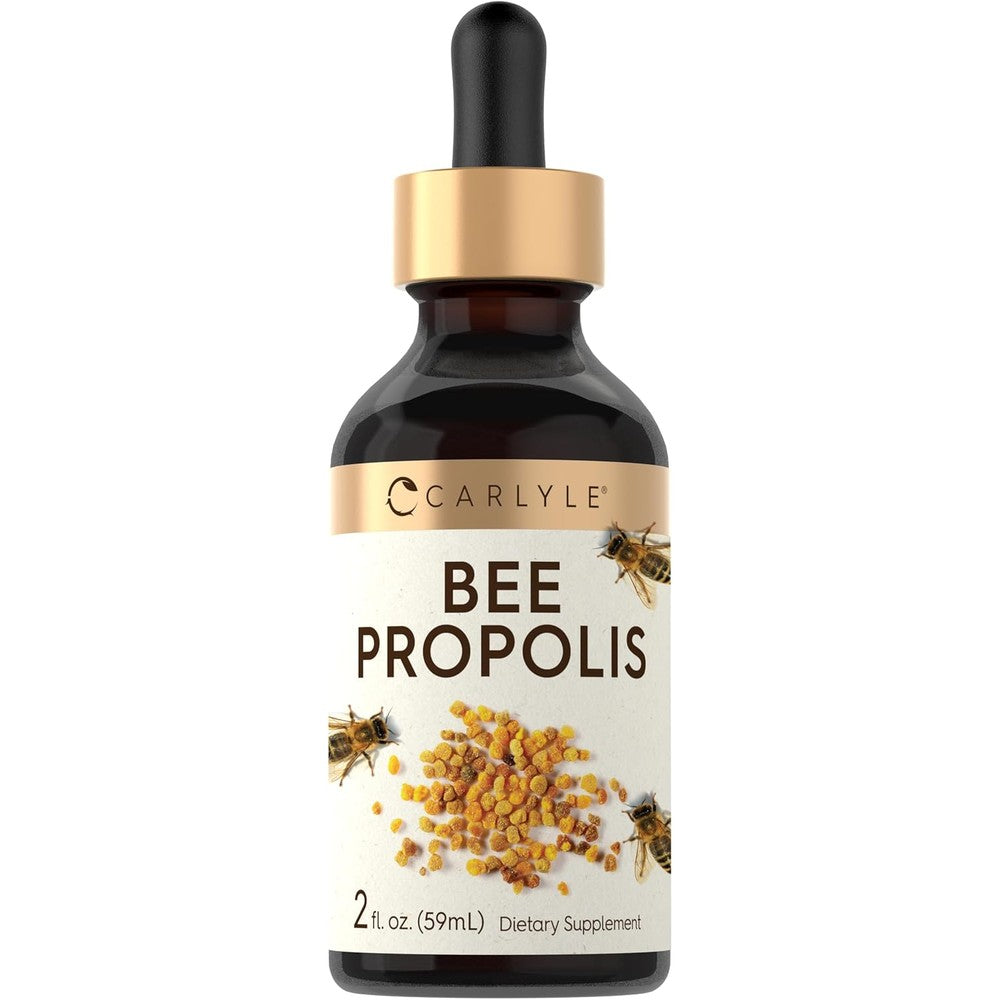 Carlyle Bee Propolis Tincture Liquid Extract front view bottle for natural immune defense