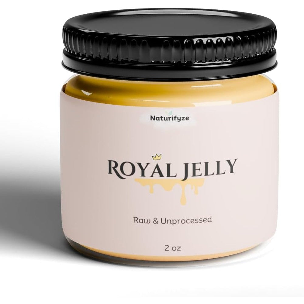 Naturifyze Pure Royal Jelly Skincare Cream front view in a glass jar