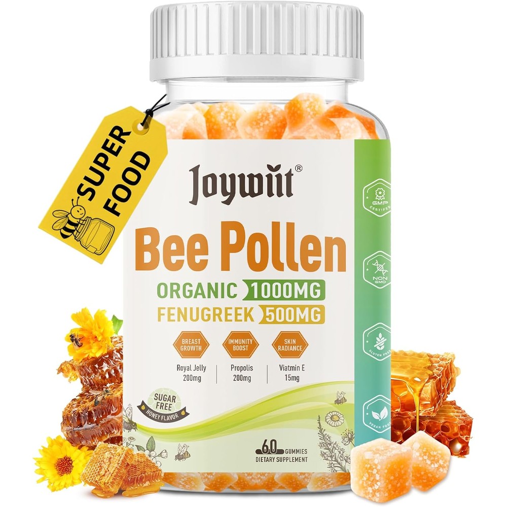 Joywiit bee pollen gummies front view bottle