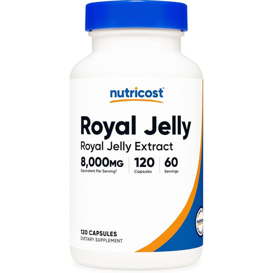 Nutricost Royal Jelly Extract 120 Capsules front view premium dietary supplement