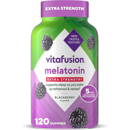 Vitafusion Extra Strength Melatonin 5mg 120 Gummies front bottle view