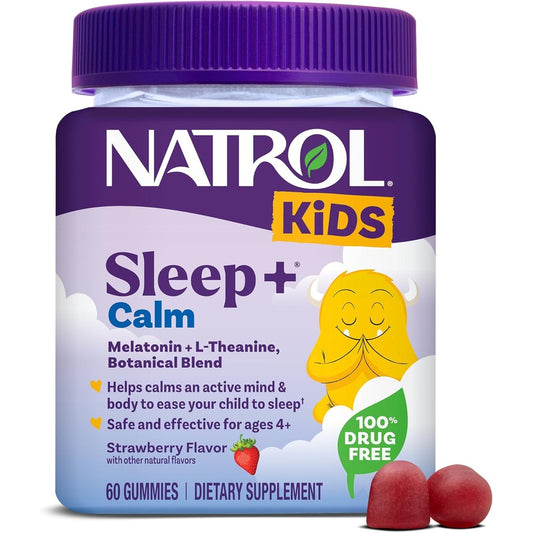 Natrol Kids Sleep Plus Calm Melatonin Gummies front bottle view