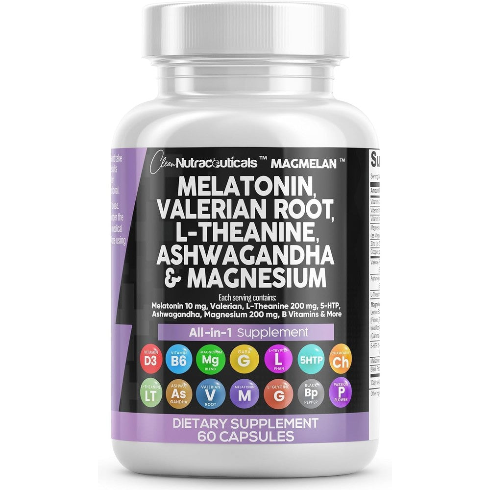 Clean Nutraceuticals MagMelan sleep support supplement front bottle view