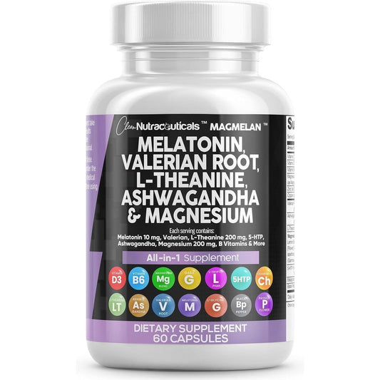 Clean Nutraceuticals MagMelan sleep support supplement front bottle view