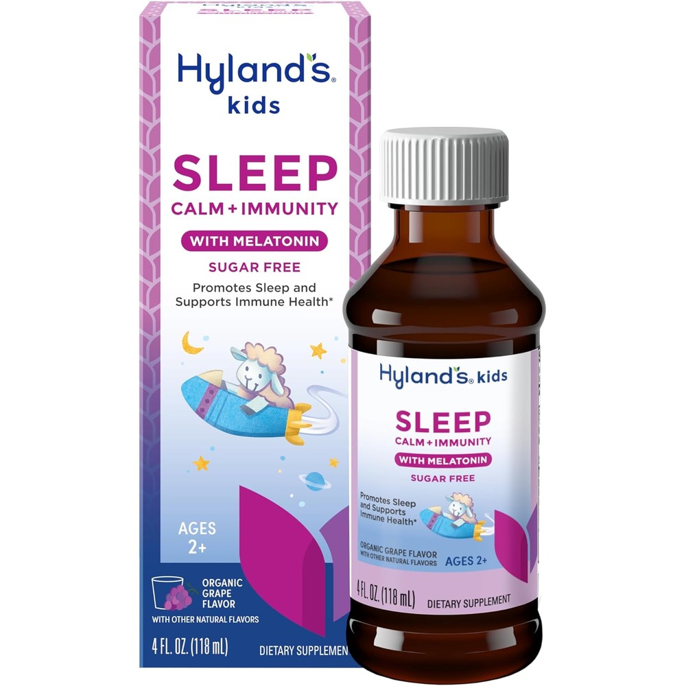 Hyland's Kids Sleep Calm and Immunity liquid supplement front view