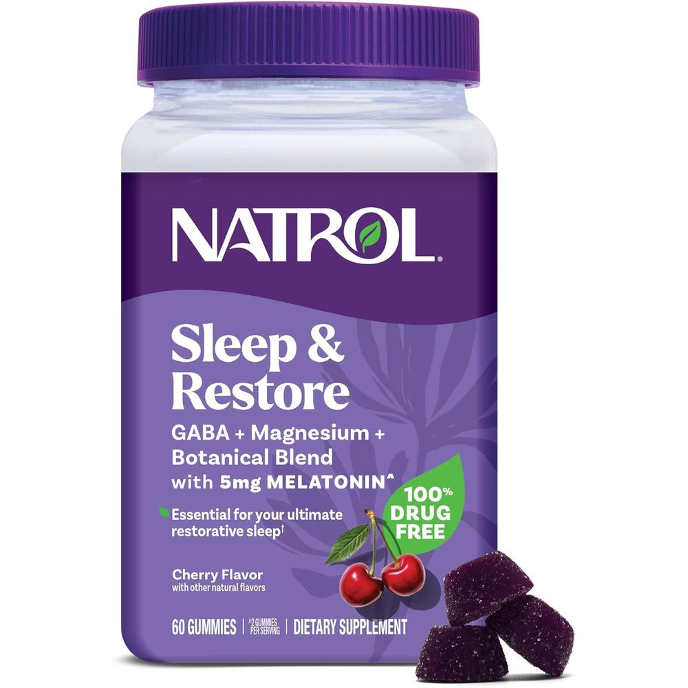 Natrol Sleep and Restore Magnesium Glycinate Gummies front packaging container