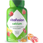 Vitafusion calcium and Vitamin D3 supplement bottle front view