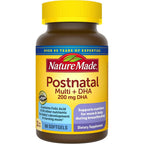 Nature Made Postnatal Multivitamin Plus DHA front view supplement bottle