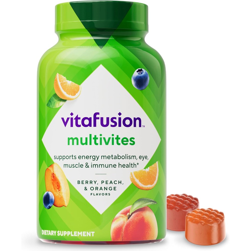 Vitafusion MultiVites adult multivitamin gummies 120 count front view bottle