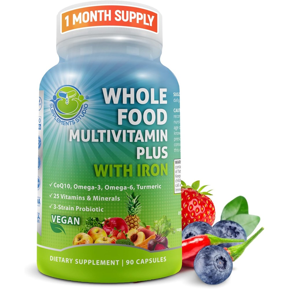 Supplements Studio Vegan Whole Food Daily Multivitamin bottle front view