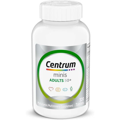 Centrum Minis Silver Multivitamin Adults 50 Plus front view bottle packaging