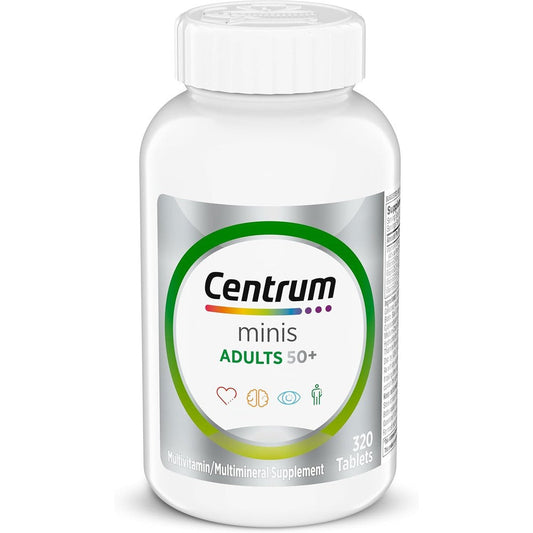Centrum Minis Silver Multivitamin Adults 50 Plus front view bottle packaging