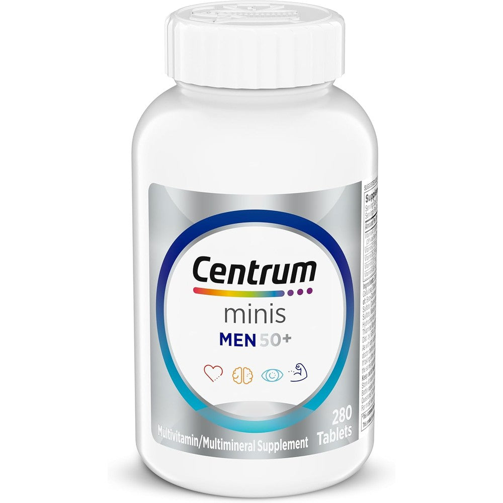 Centrum Minis Silver Multivitamin for Men 50 Plus 280 tablets front bottle view