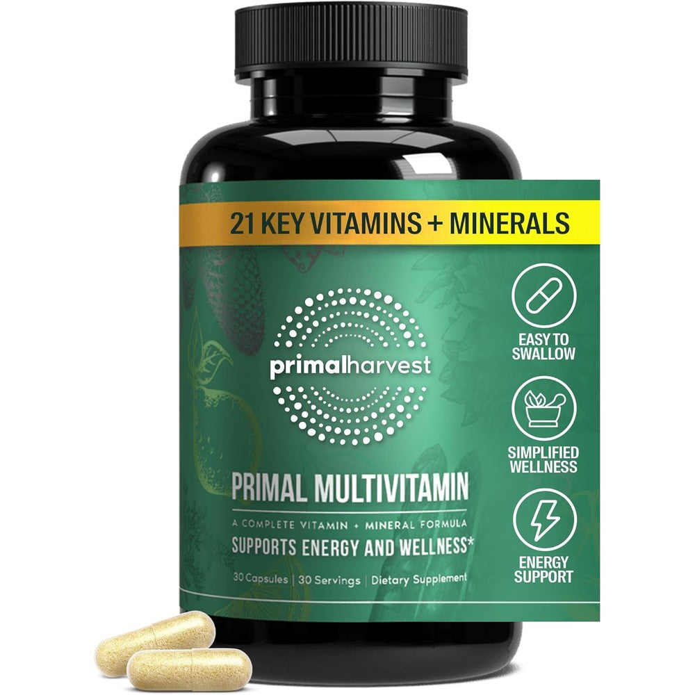 Primal Harvest Primal Multivitamin daily vitamin supplement bottle front view