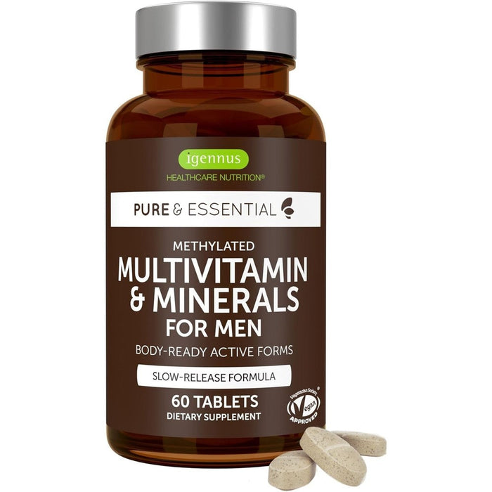 Igennus Methylated Men's Multivitamin 60 Tablets front product box view