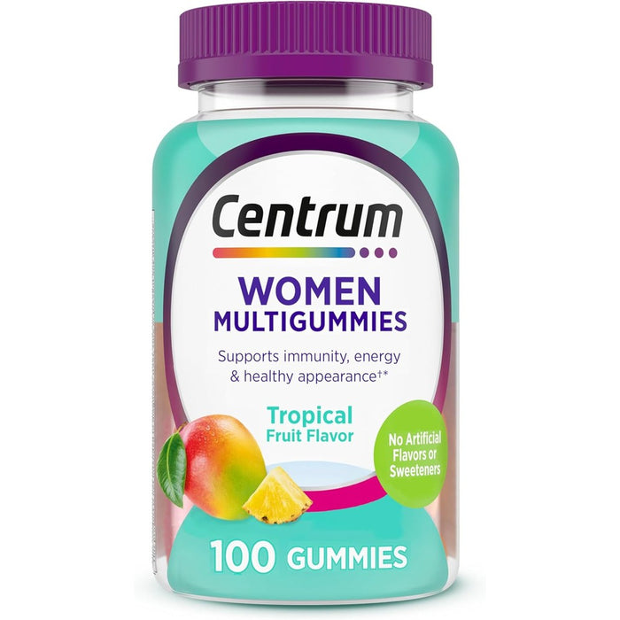 Centrum women's multivitamin gummies front view bottle
